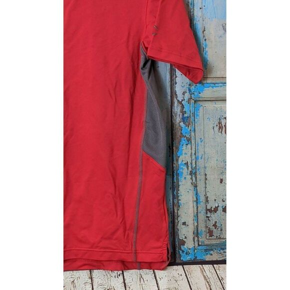 Champion Performax Mens Small Red Gray Polo Collared Short Sleeve - Picture 3 of 5